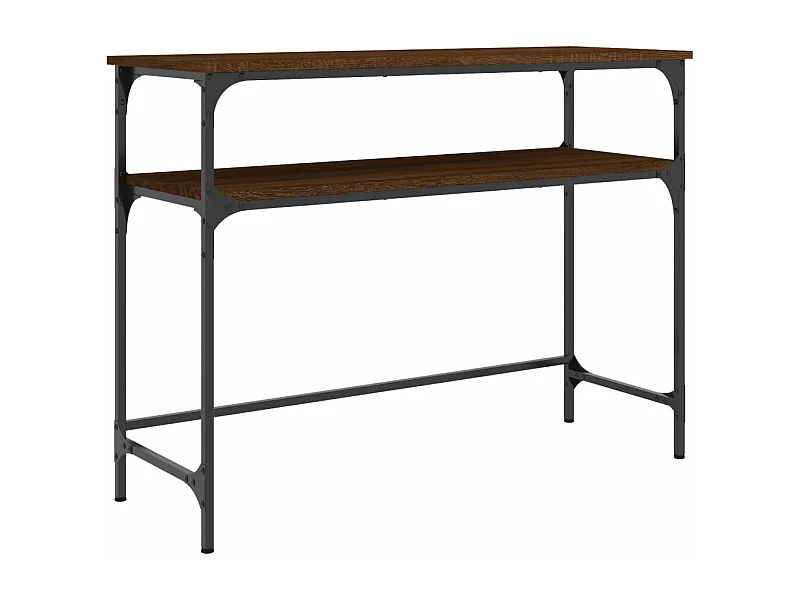 Table console chêne marron 100x35,5x75 bois d'ingénierie