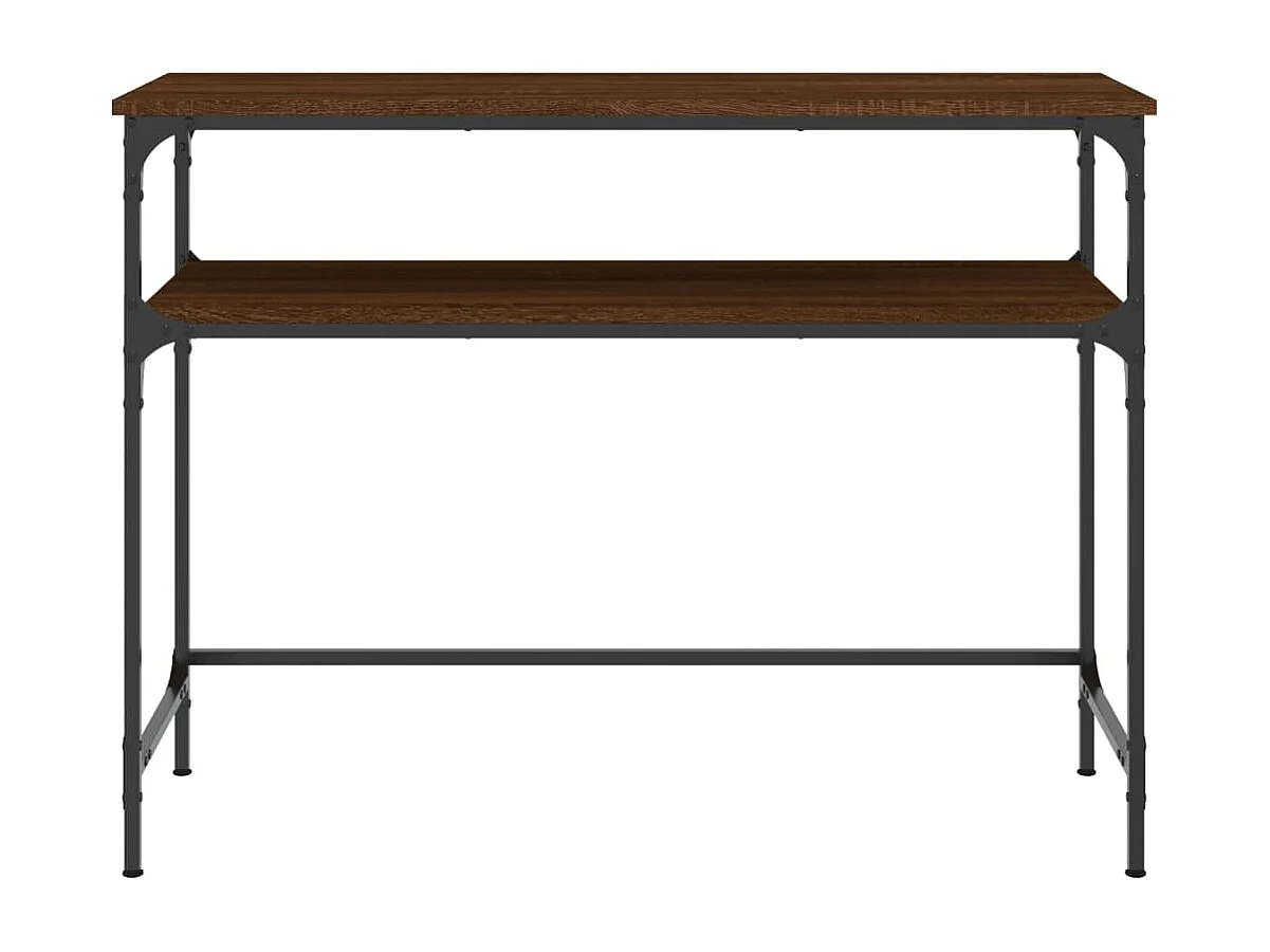 Table console chêne marron 100x35,5x75 bois d'ingénierie