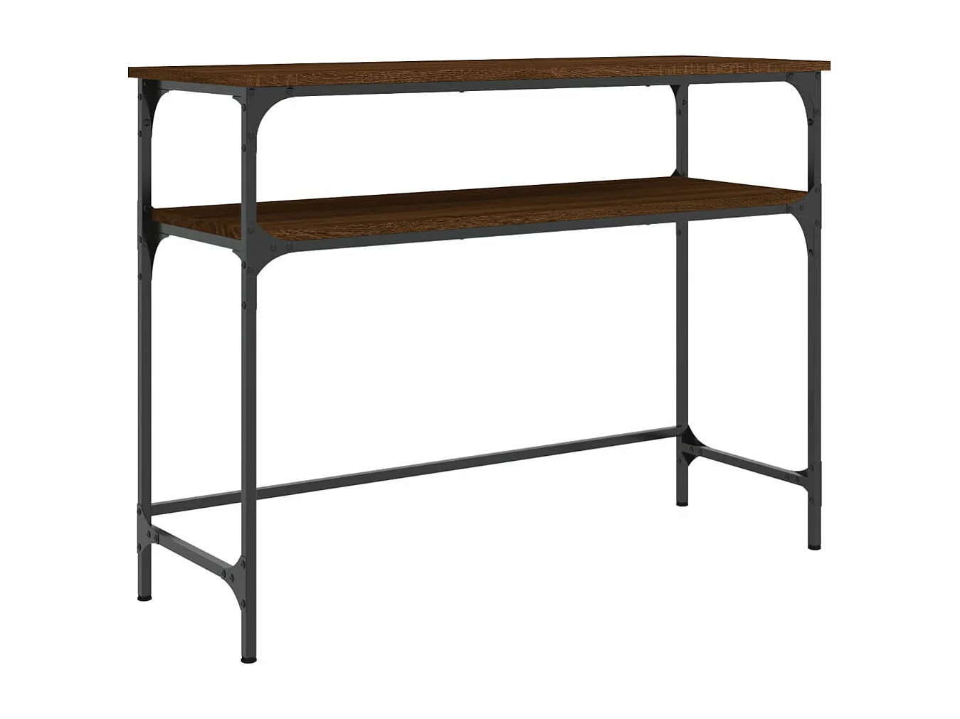 Table console chêne marron 100x35,5x75 bois d'ingénierie