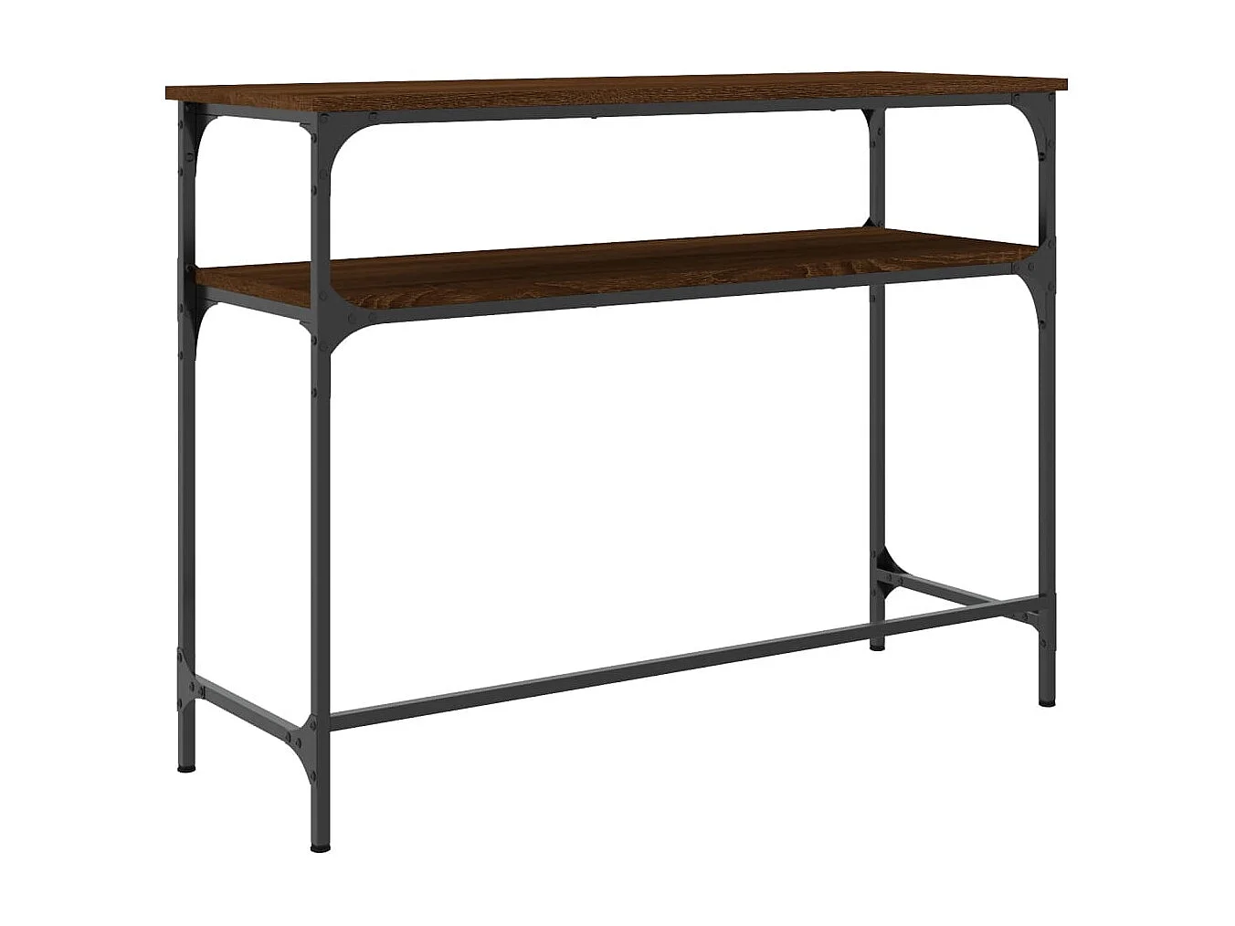 Table console chêne marron 100x35,5x75 bois d'ingénierie