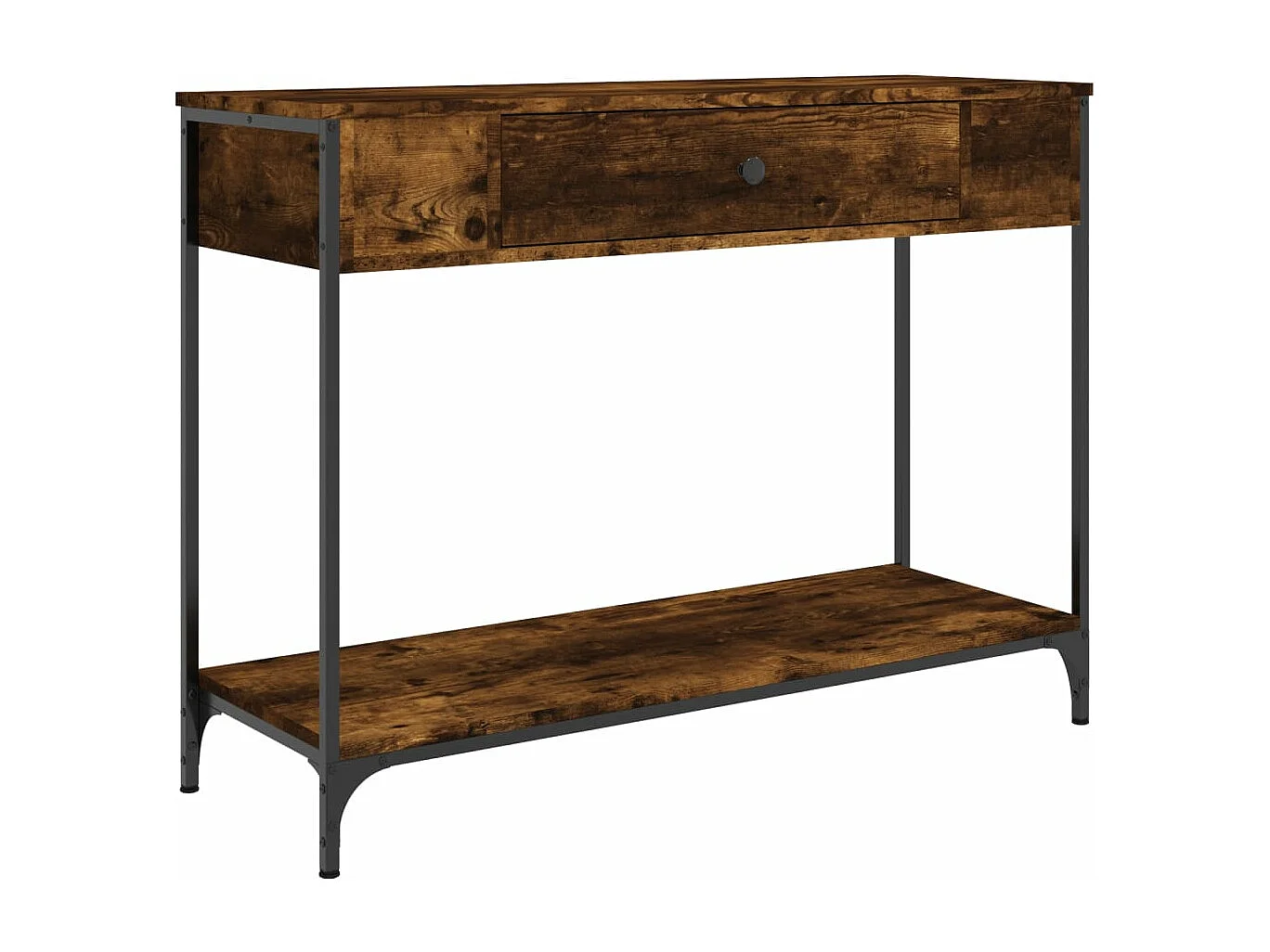 Table console chêne fumé 100x34,5x75 bois d'ingénierie