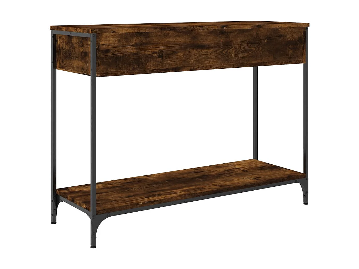 Table console chêne fumé 100x34,5x75 bois d'ingénierie