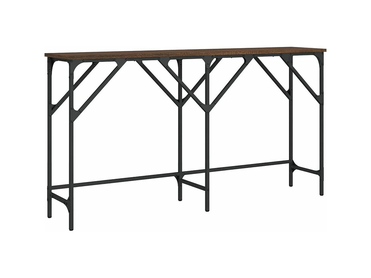 Wandtafel 140x29x75 cm bewerkt hout bruin eikenkleur