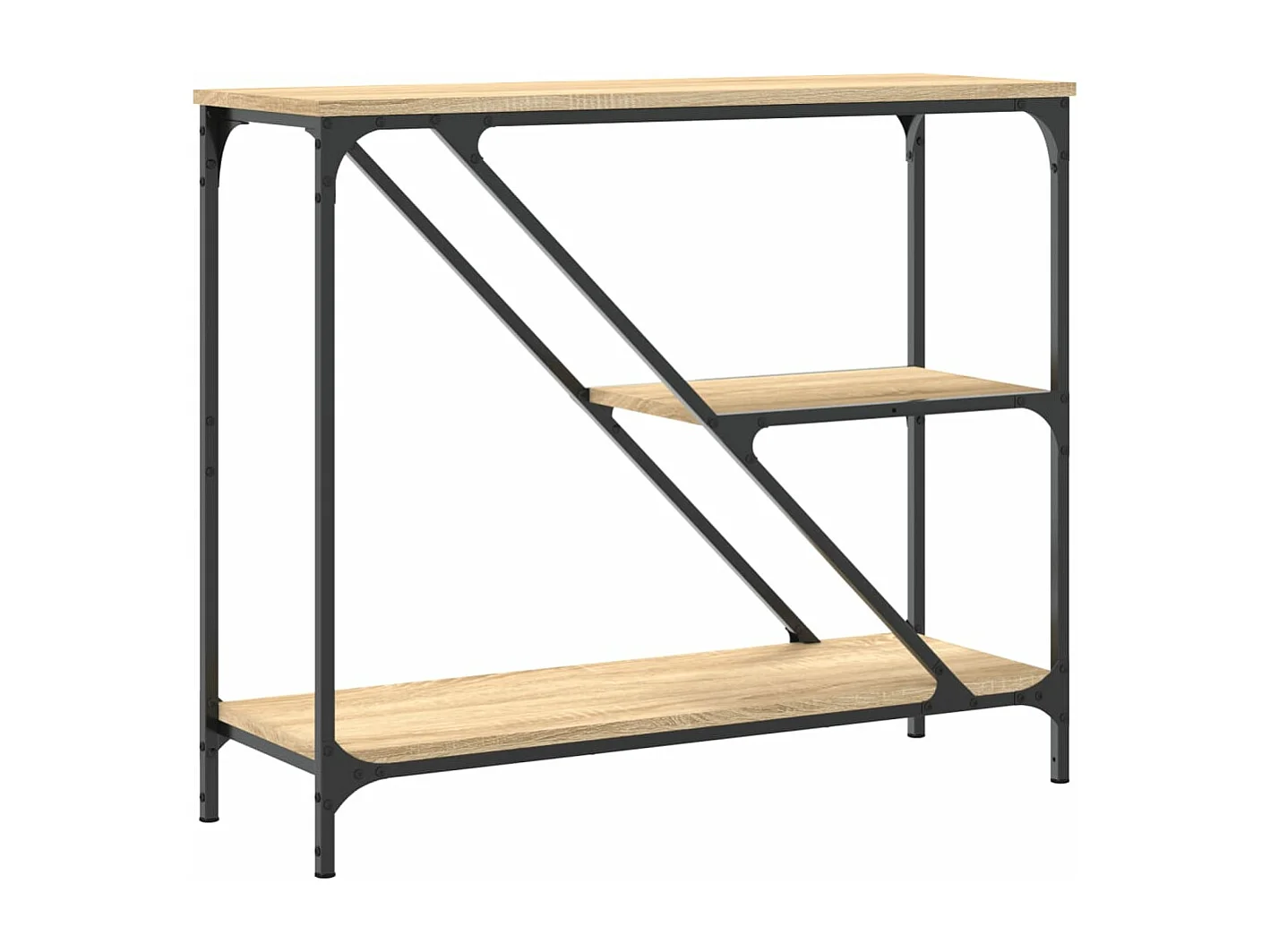 Table console chêne sonoma 88,5x30x75 bois d'ingénierie