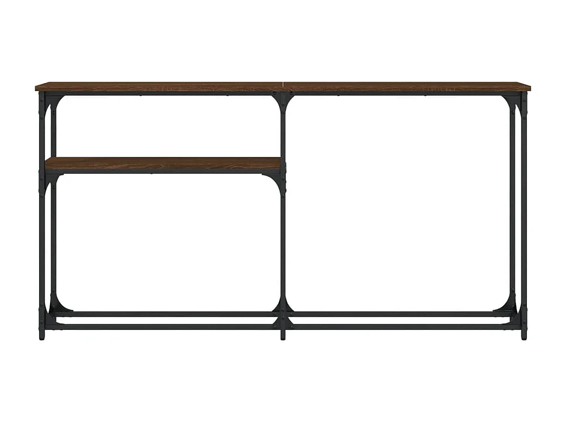 Table console chêne marron 145x22,5x75 bois d'ingénierie