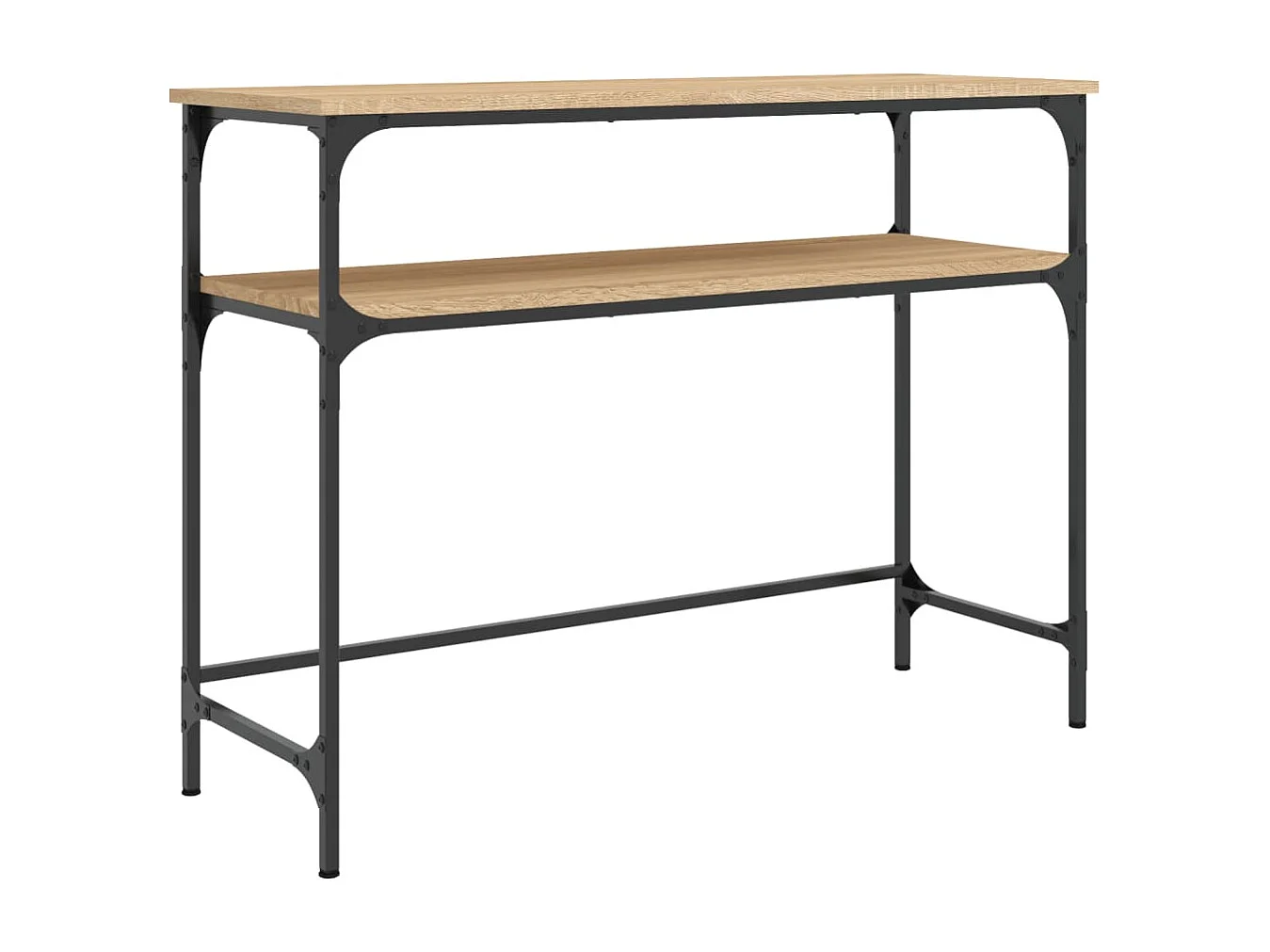 Table console chêne sonoma 100x35,5x75 bois d'ingénierie