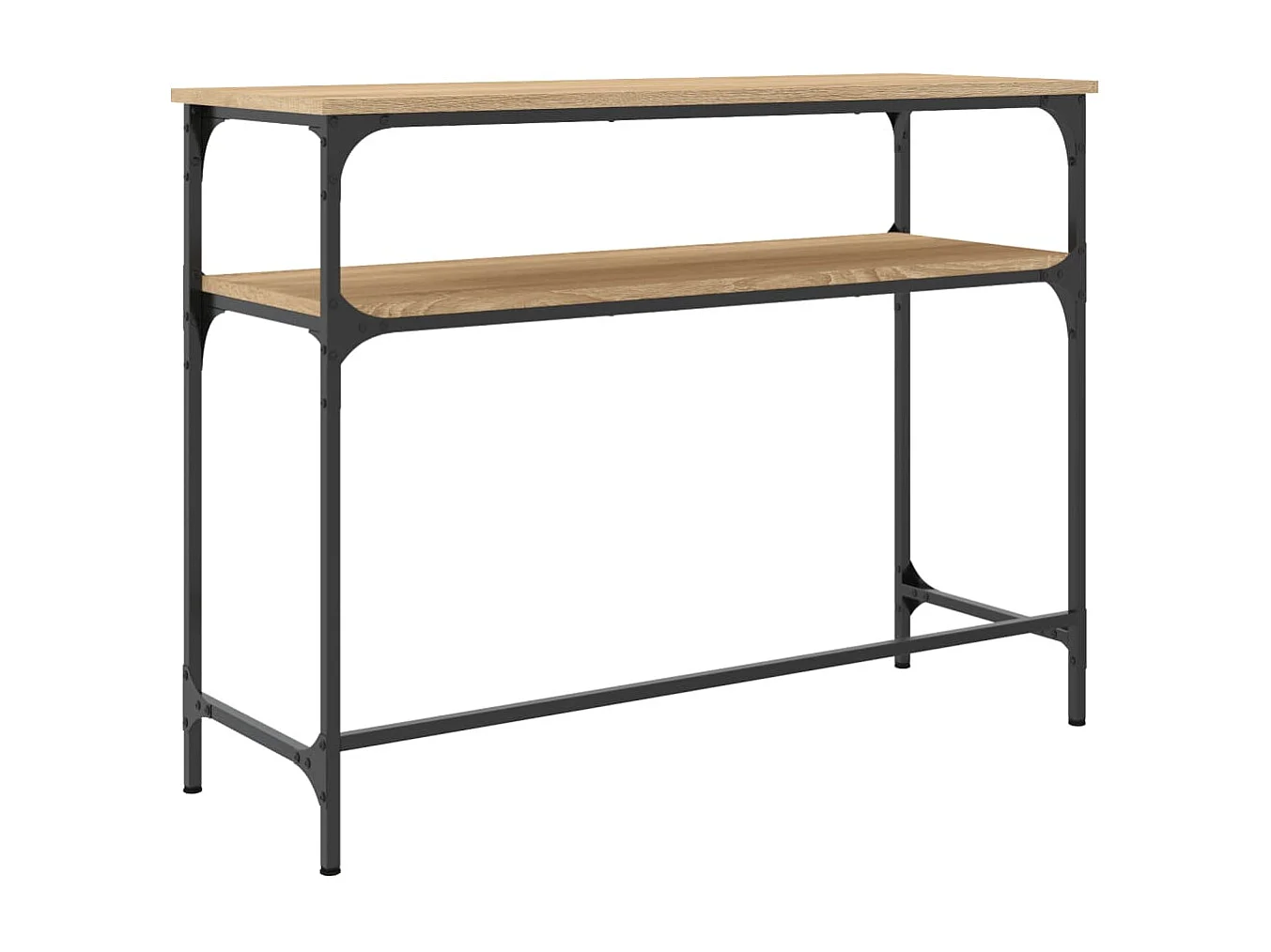 Table console chêne sonoma 100x35,5x75 bois d'ingénierie