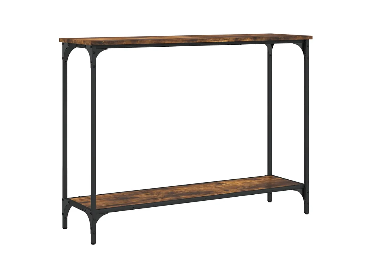 Table console chêne fumé 101x30,5x75 bois d'ingénierie