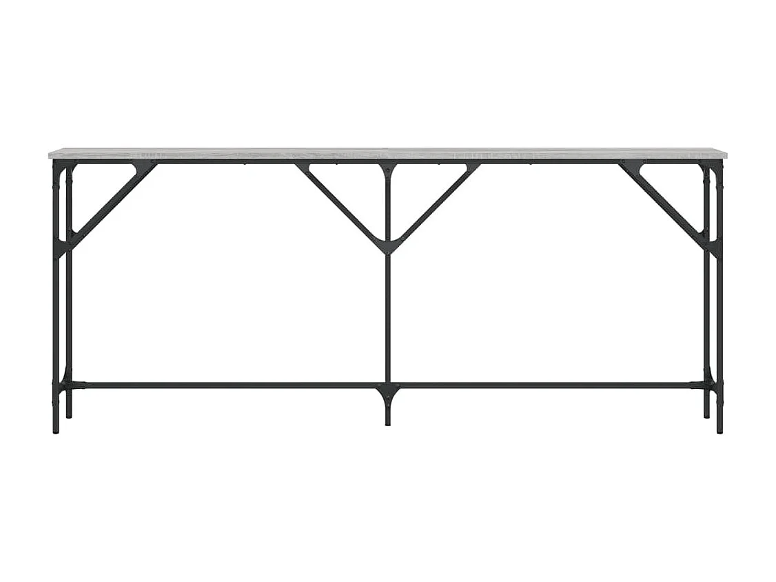 Table console sonoma gris 180x23x75 bois d'ingénierie
