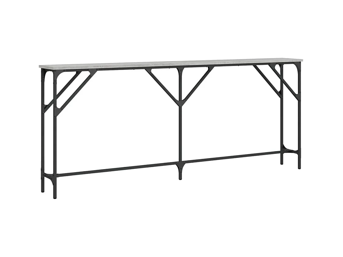 Table console sonoma gris 180x23x75 bois d'ingénierie