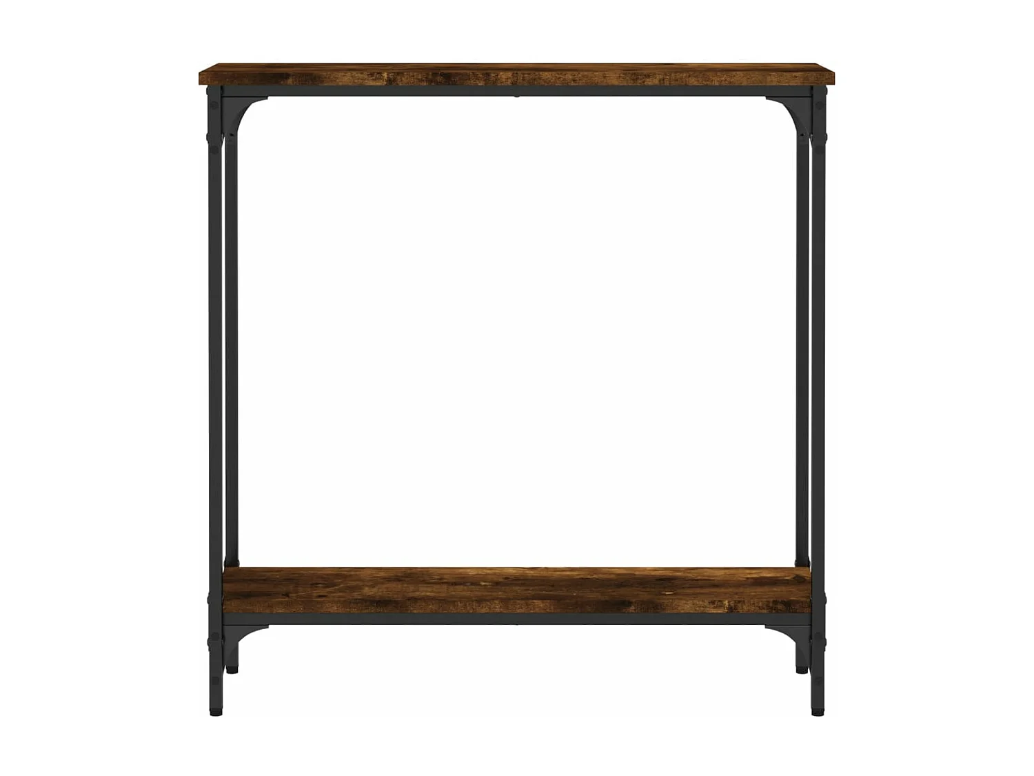 Table console chêne fumé 75x22,5x75 bois d'ingénierie