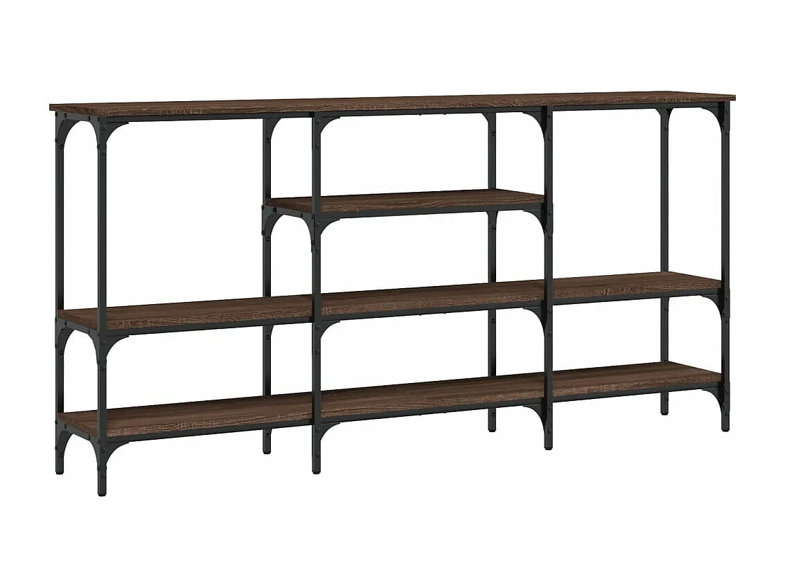 Table console chêne marron 160x29x80 bois d'ingénierie