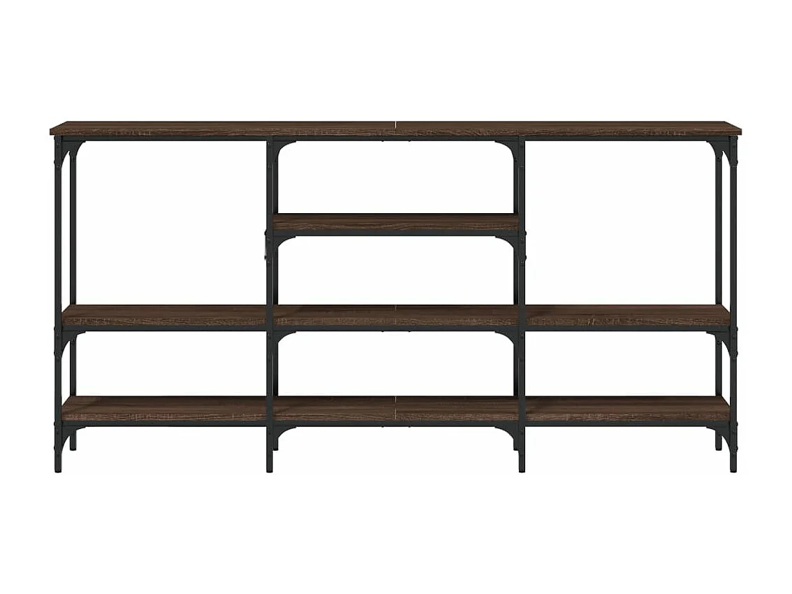 Table console chêne marron 160x29x80 bois d'ingénierie