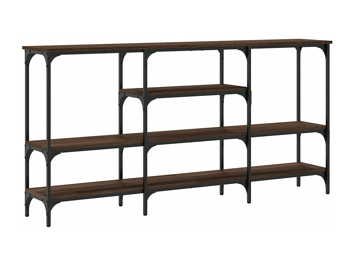 Table console chêne marron 160x29x80 bois d'ingénierie