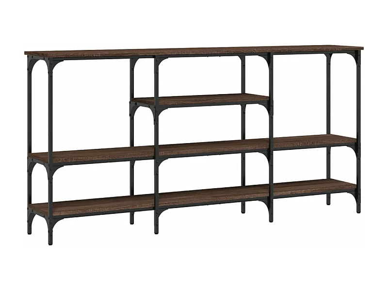 Table console chêne marron 160x29x80 bois d'ingénierie