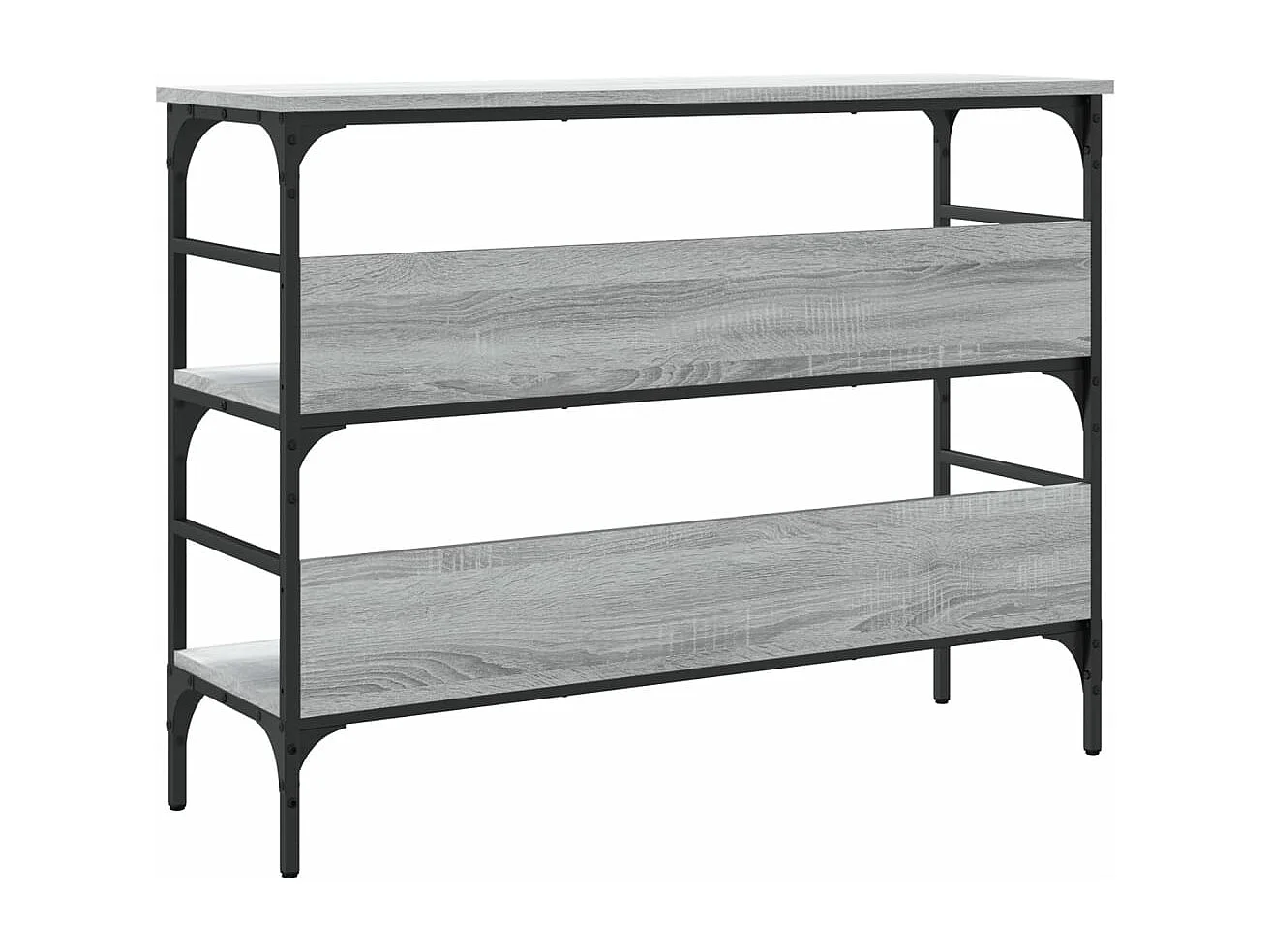 Table console sonoma gris 100x32x75 bois d'ingénierie
