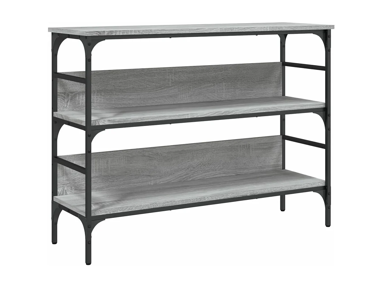 Table console sonoma gris 100x32x75 bois d'ingénierie