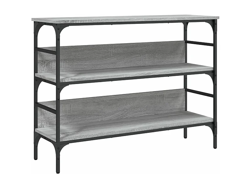 Table console sonoma gris 100x32x75 bois d'ingénierie