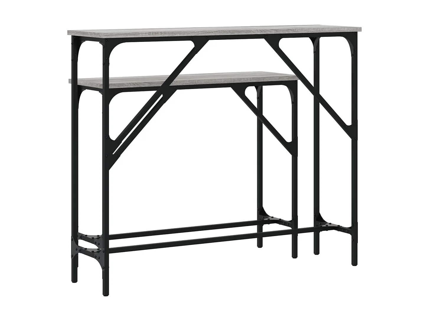 Tables console 2 pcs sonoma gris bois d'ingénierie