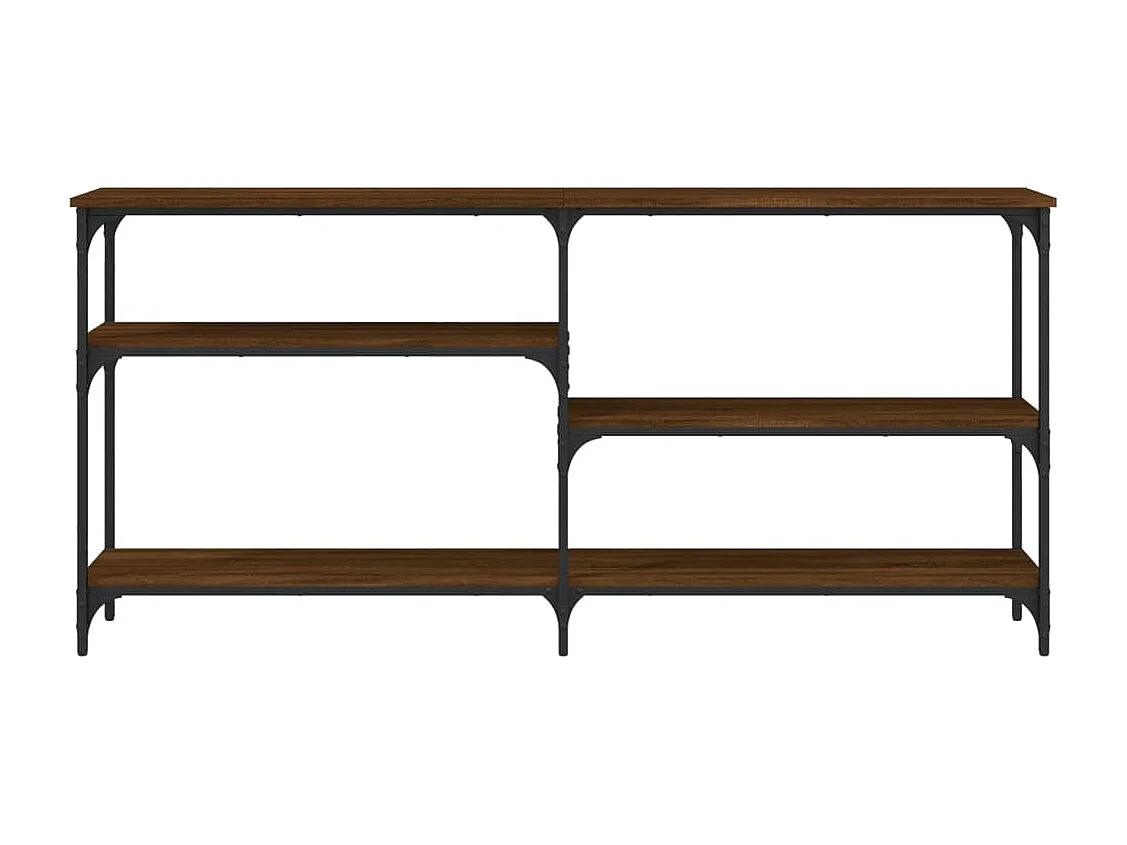 Table console chêne marron 160x29x75 Bois d'ingénierie