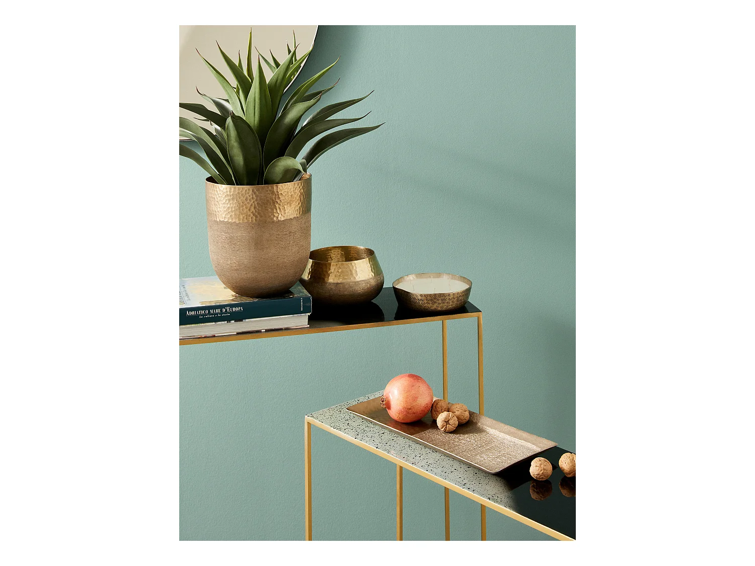 Console en acier multicolore Ida - Lot de 2