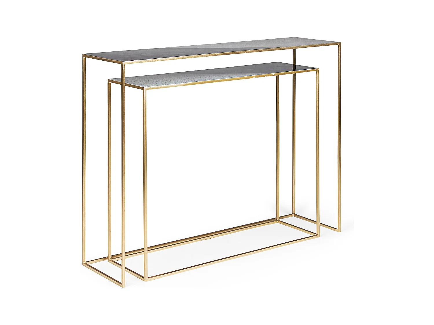 Console en acier multicolore Ida - Lot de 2