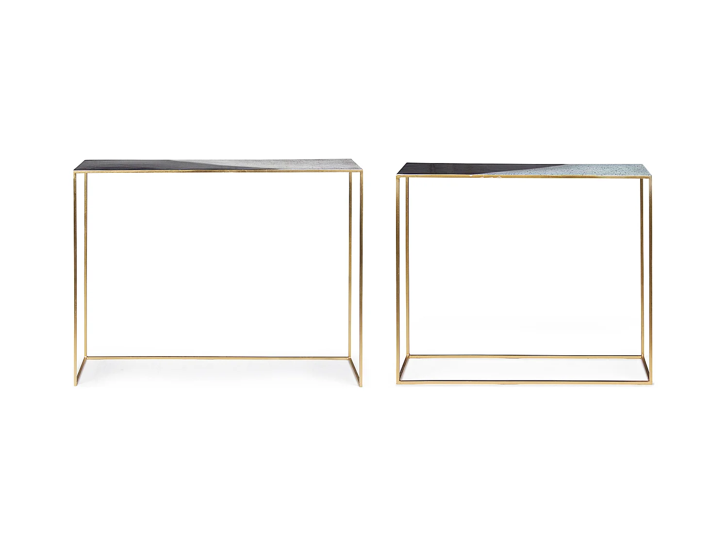 Console en acier multicolore Ida - Lot de 2