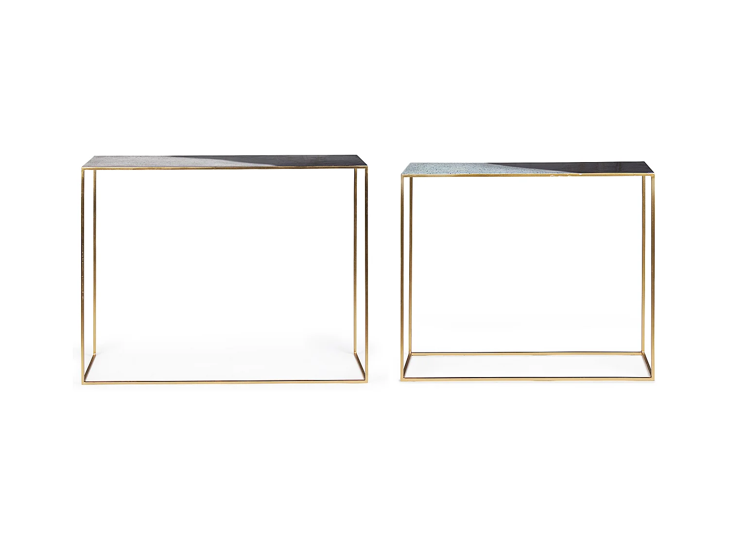 Console en acier multicolore Ida - Lot de 2