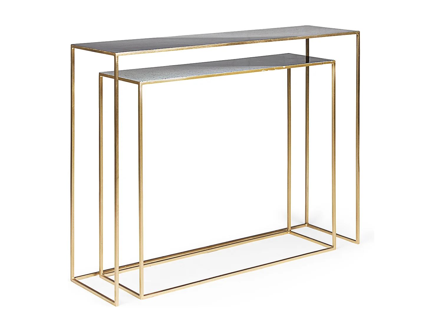 Console en acier multicolore Ida - Lot de 2