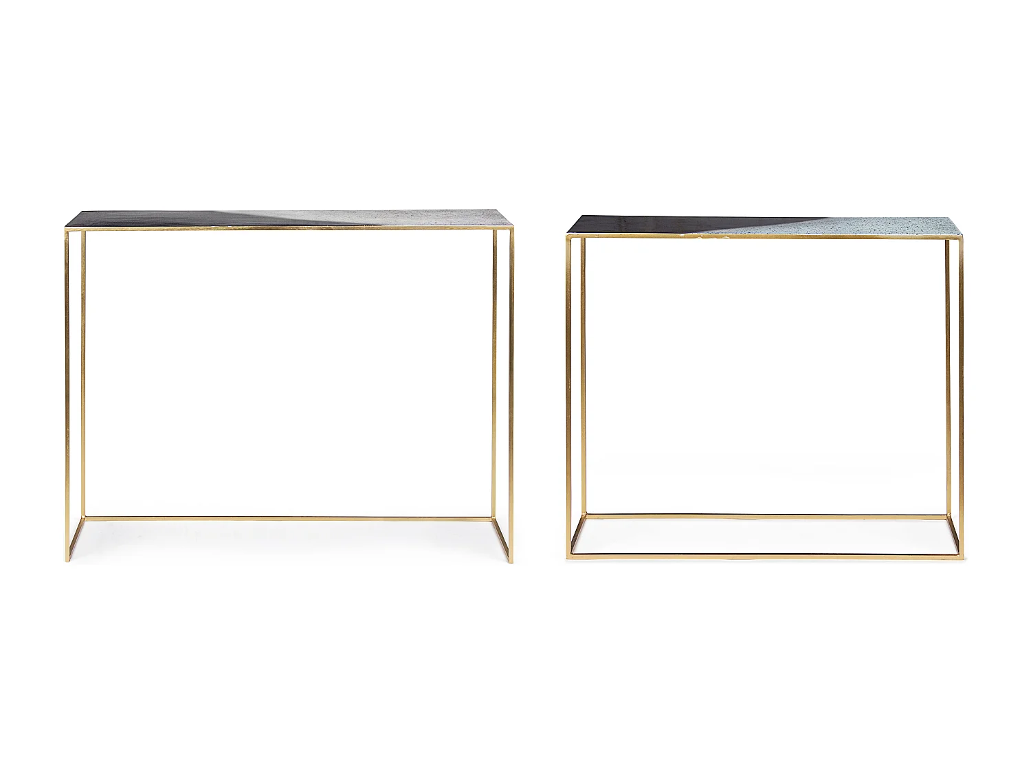 Console en acier multicolore Ida - Lot de 2