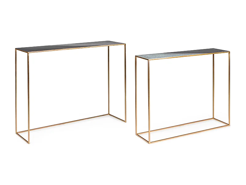 Console en acier multicolore Ida - Lot de 2