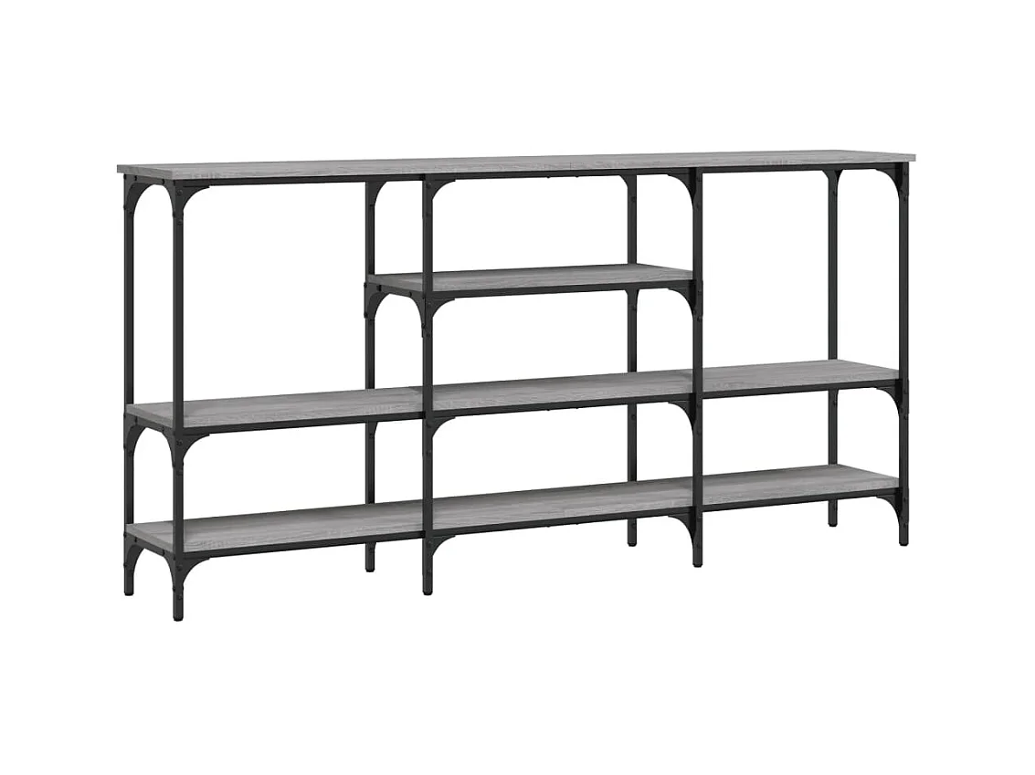 Table console sonoma gris 160x29x80 bois d'ingénierie