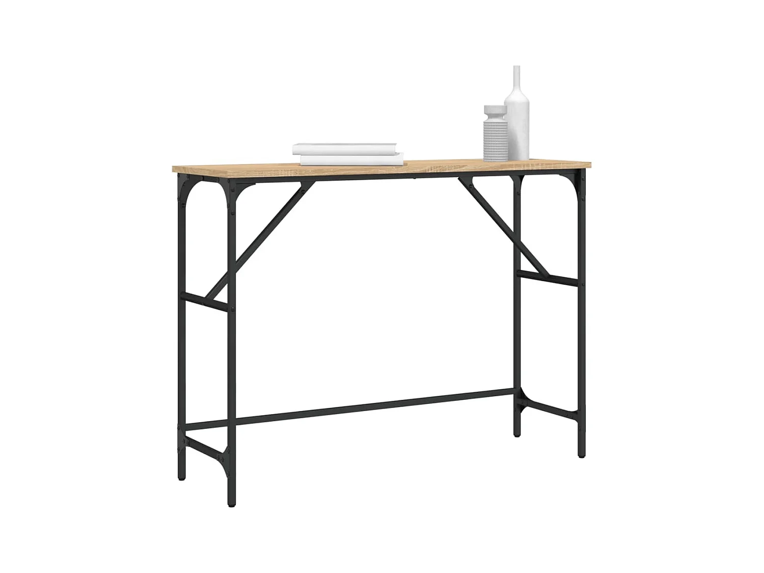 Table console chêne sonoma 100x32x75 bois d'ingénierie