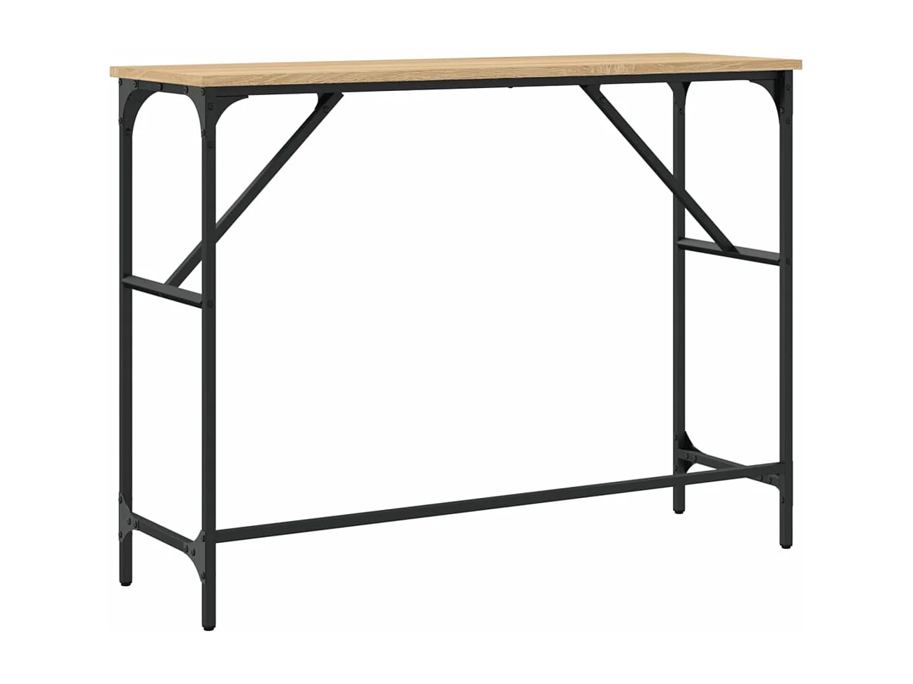 Table console chêne sonoma 100x32x75 bois d'ingénierie