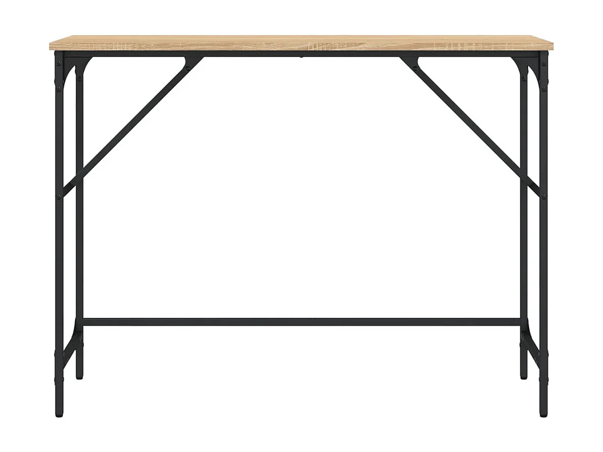 Table console chêne sonoma 100x32x75 bois d'ingénierie