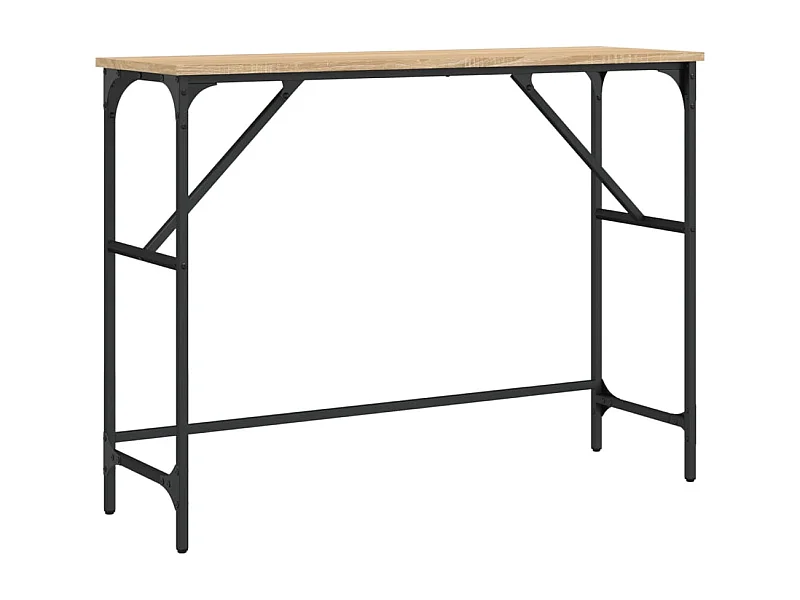 Table console chêne sonoma 100x32x75 bois d'ingénierie