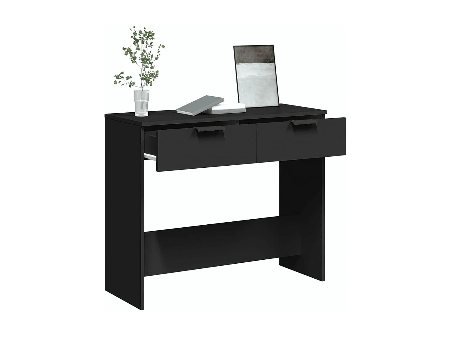 Table console noir 90x36x75 bois d'ingénierie