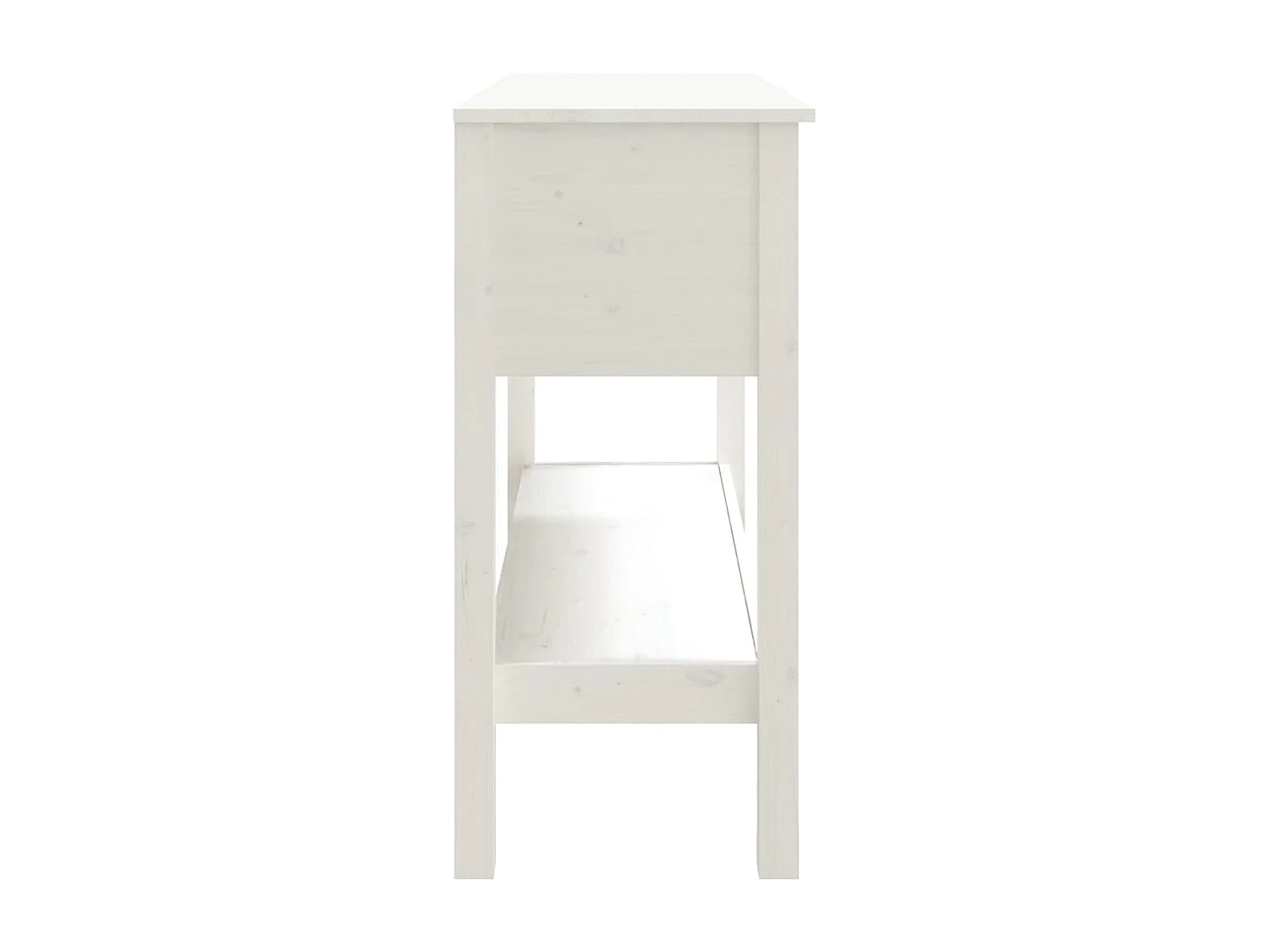 Table console Blanc 100x35x75 Bois massif de pin