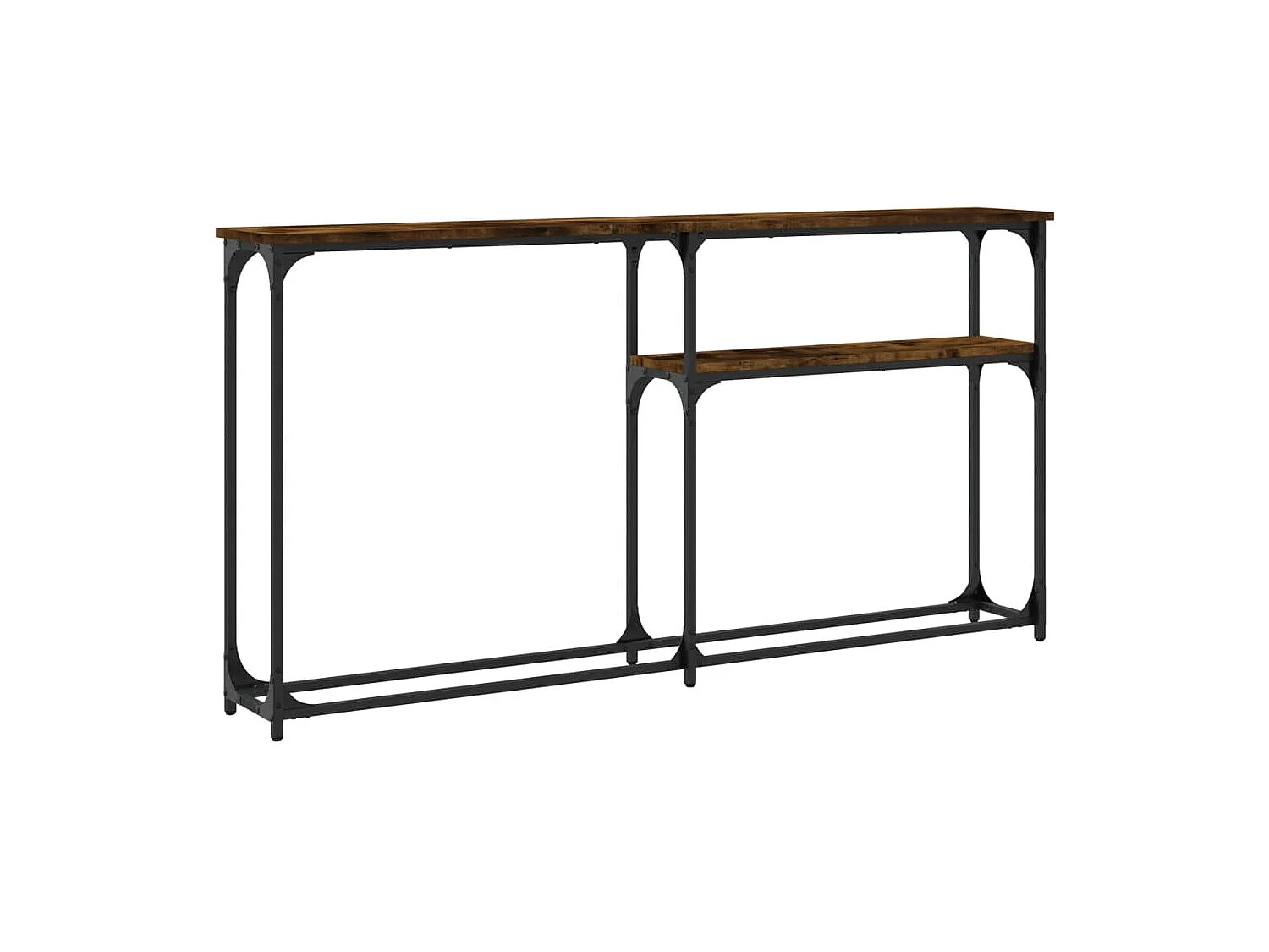 Table console chêne fumé 145x22,5x75 bois d'ingénierie