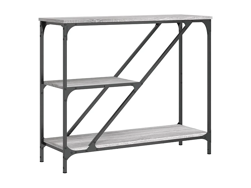 Table console sonoma gris 88,5x30x75 bois d'ingénierie