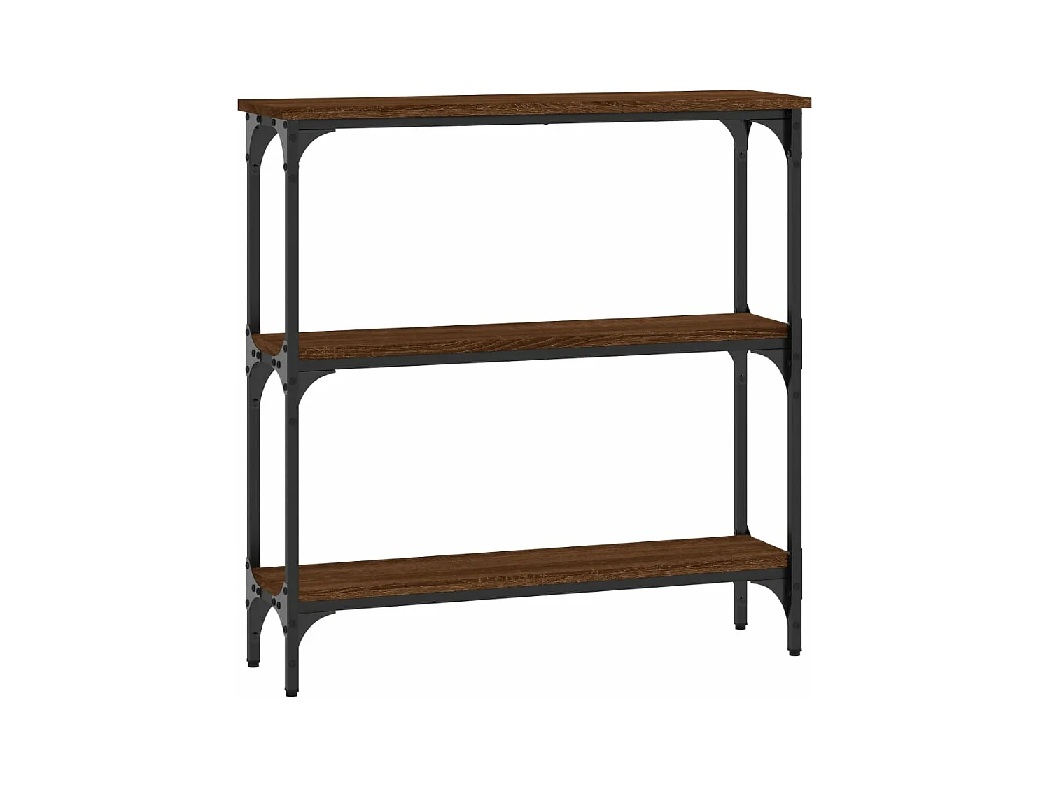 Table console chêne marron 75x22,5x75 bois d'ingénierie