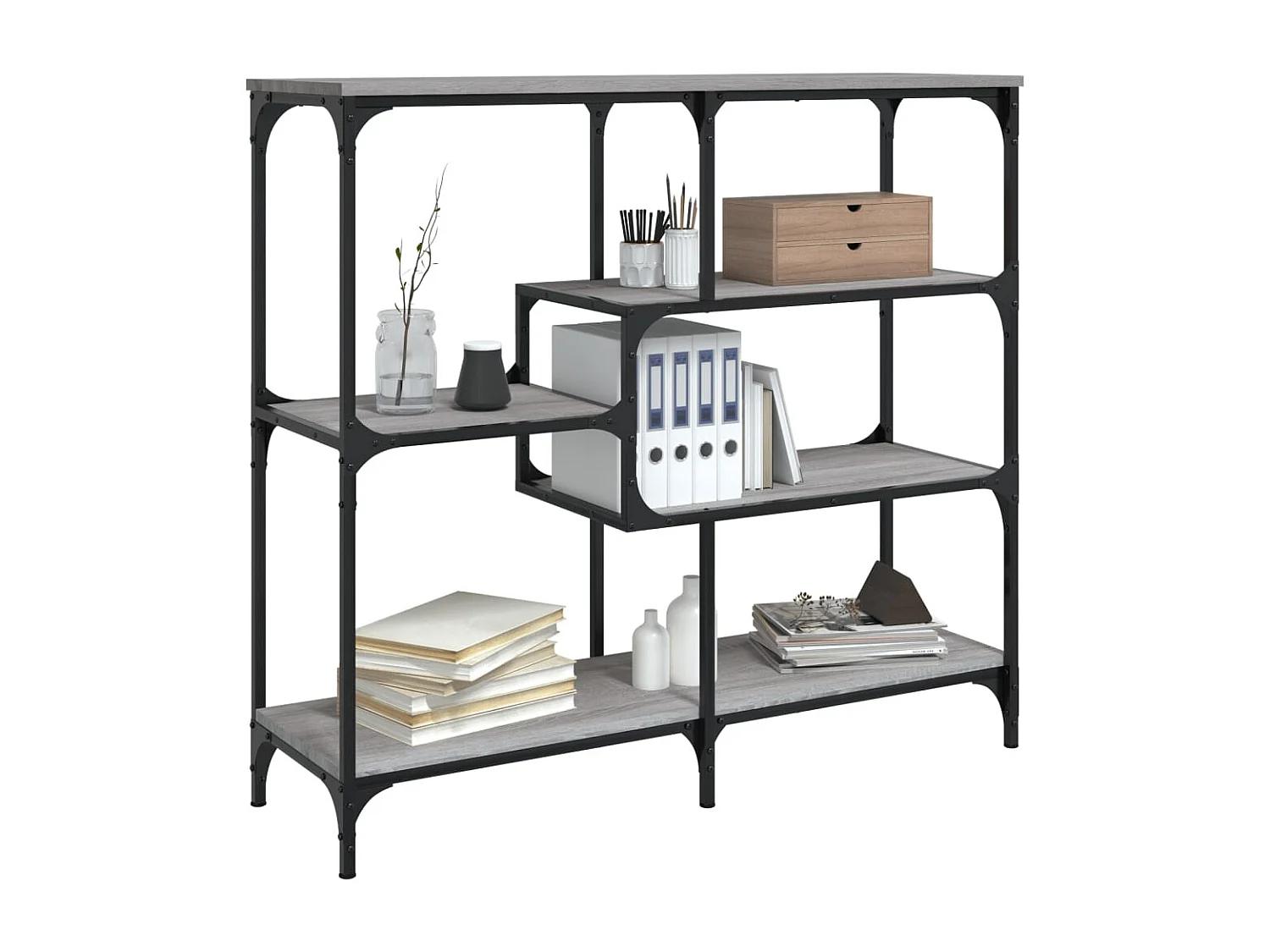 Table console sonoma gris 103x32x95 bois d'ingénierie