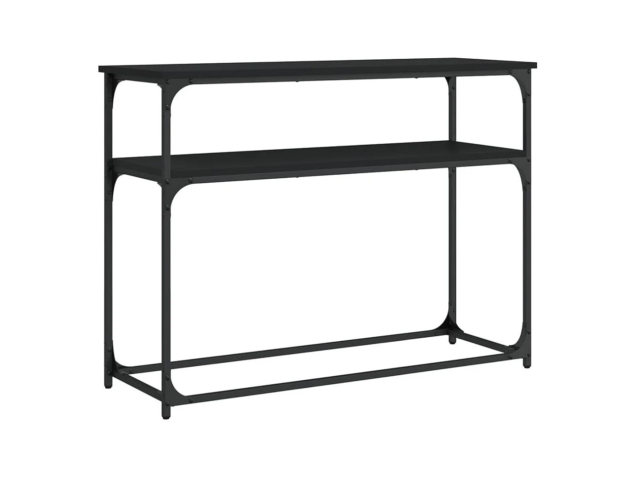 Table console noir 100x35,5x75 bois d'ingénierie
