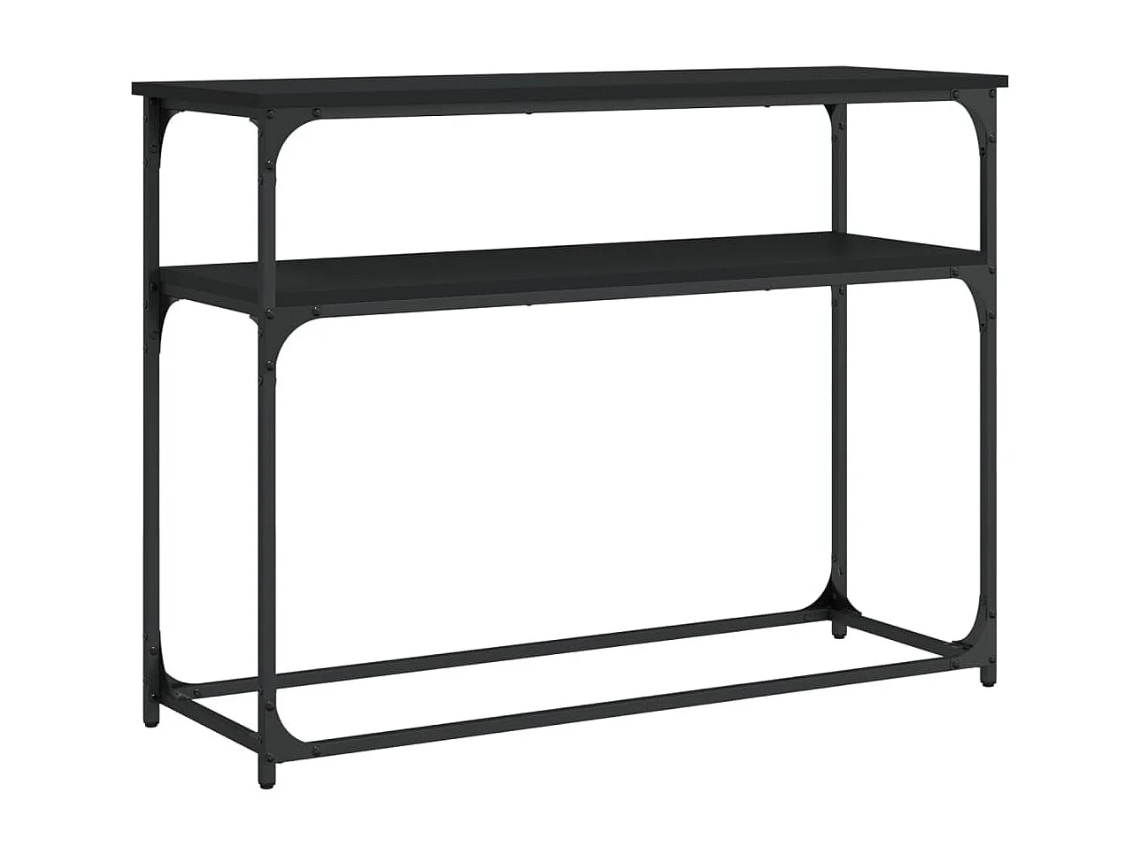 Table console noir 100x35,5x75 bois d'ingénierie
