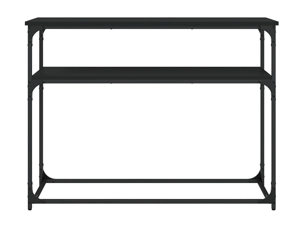 Table console noir 100x35,5x75 bois d'ingénierie