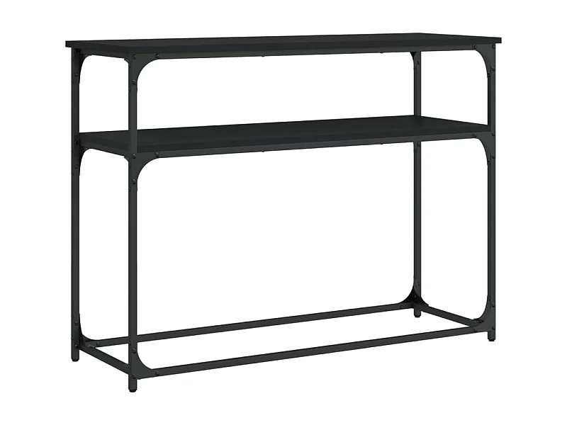 Table console noir 100x35,5x75 bois d'ingénierie