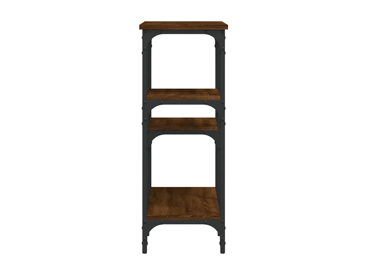 Table console chêne marron 80x29x75 Bois d'ingénierie