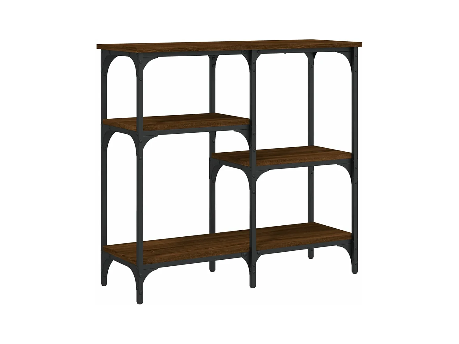 Table console chêne marron 80x29x75 Bois d'ingénierie