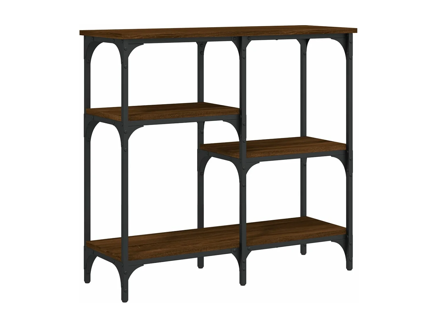 Table console chêne marron 80x29x75 Bois d'ingénierie