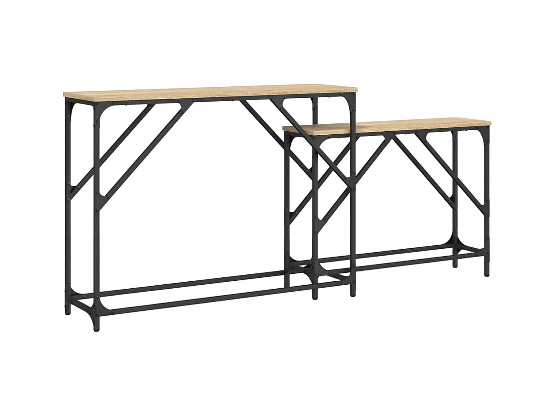 Tables console gigognes 2 pcs chêne sonoma bois d'ingénierie